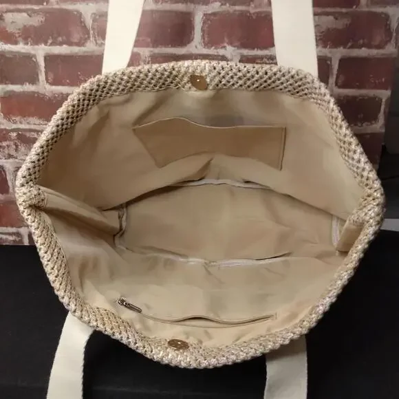 JOICO Straw Tote Bag Beach Market Shoulder Bag Joi of Healthy Hair - Picture 6 of 8